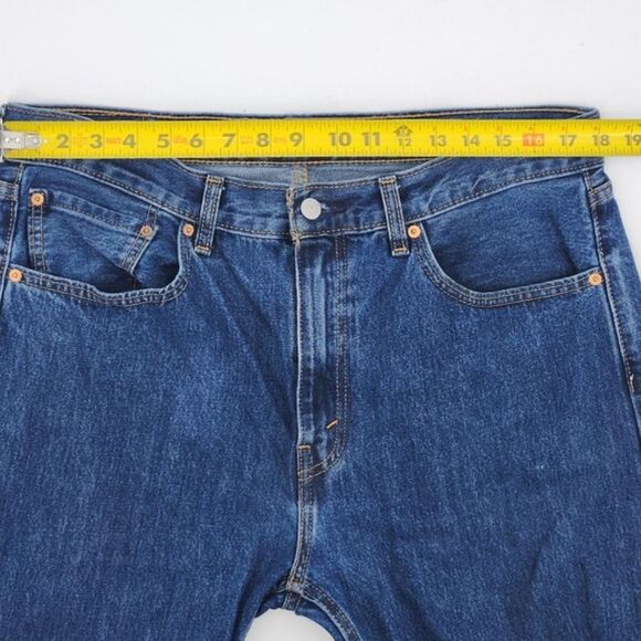 Levi's 505 Jeans Mens Size 36x30 Straight Leg Faded Distressed Everyday Normcore - Picture 4 of 9